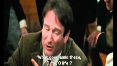 Why do we read and write poetry? (Dead Poets Society)